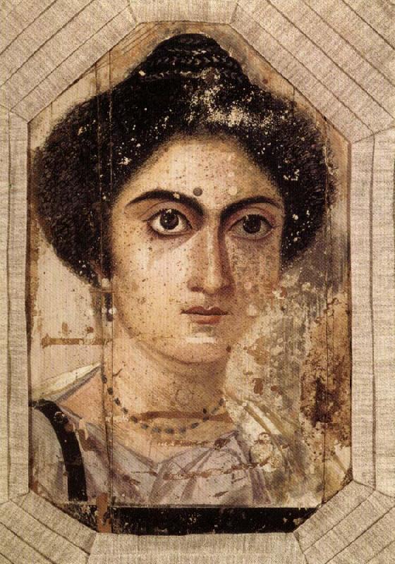 unknow artist Funerary Portrait of Womane from El Fayum china oil painting image